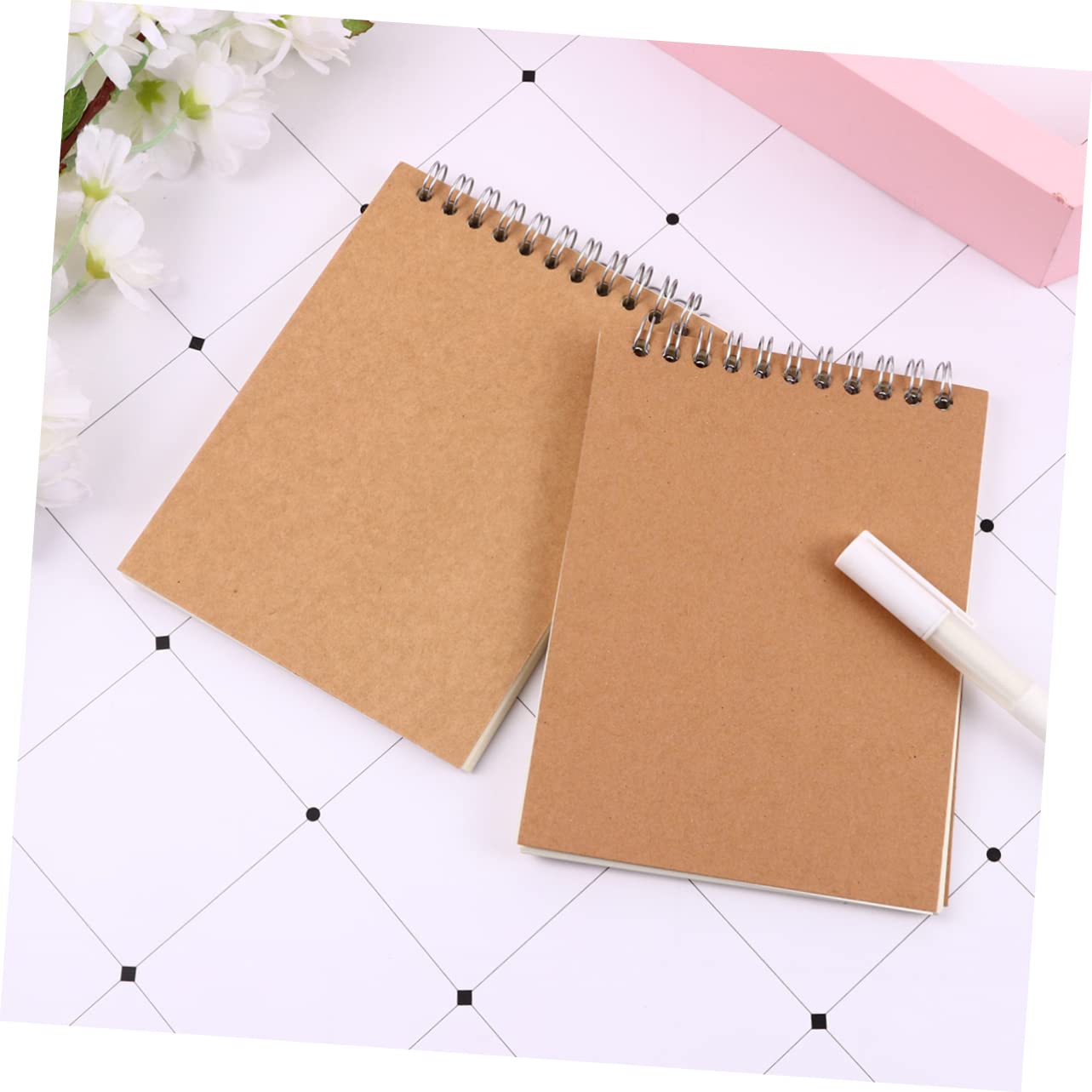 12 Stück A6 Kraft Notizbuch Spiralheft Braun Papier für Schule