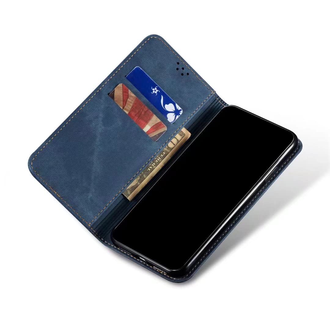 JayModCase Portafoglio Magnetico Per Xiaomi Mi 13 Ultra: Cover In Pelle Con 2 Slot Carte, Supporto Per Video, Chiusura Magnetica, Antiurto, Blu - 2