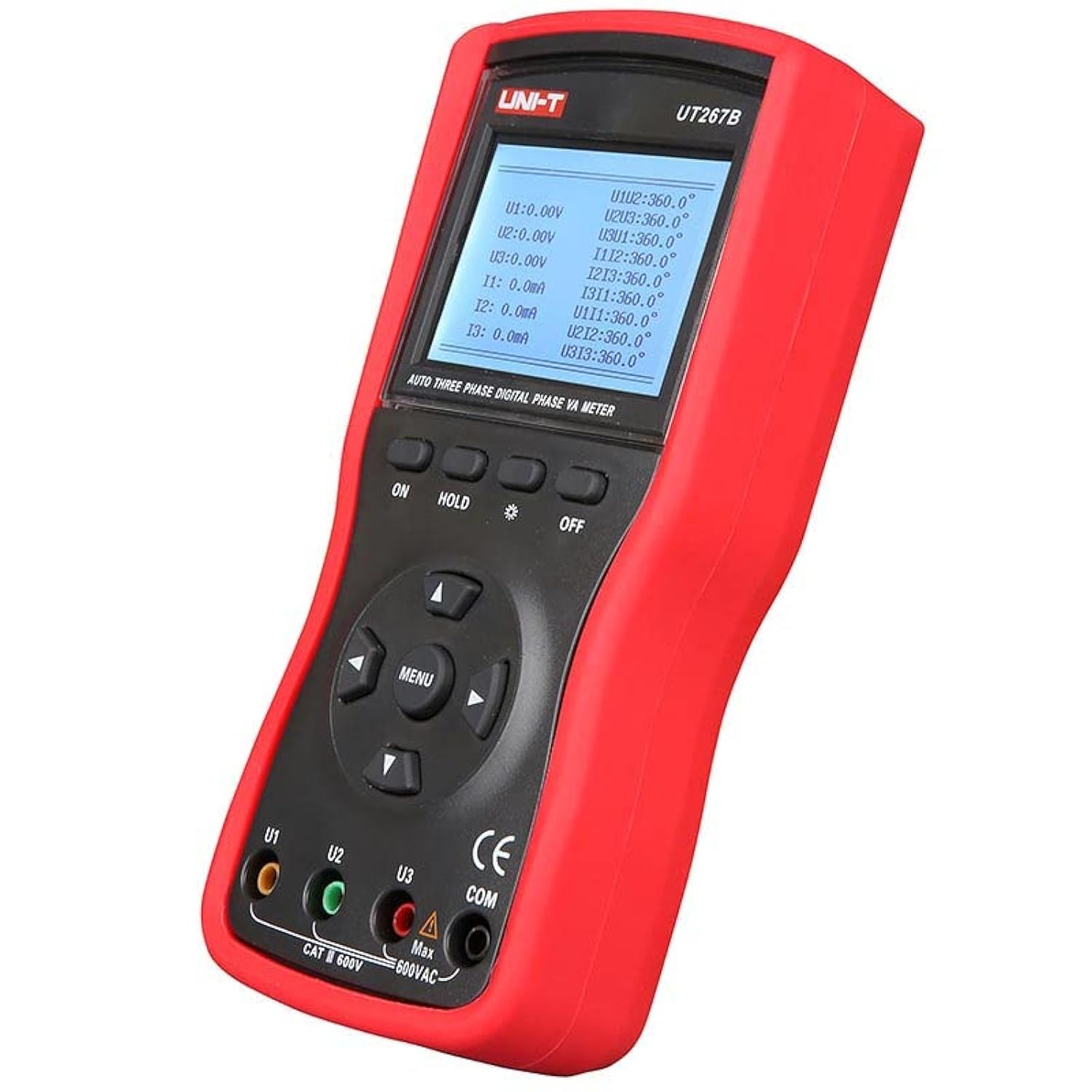 UNI-T Uni-Trend Multimeter clamp Meter UT267B 3 Phase Clamp Voltammeter;Dual-clamp Phase Volt-Ampere Meter,Phase Sequence Test Active/Apparent/Reactive Power(UT267B)