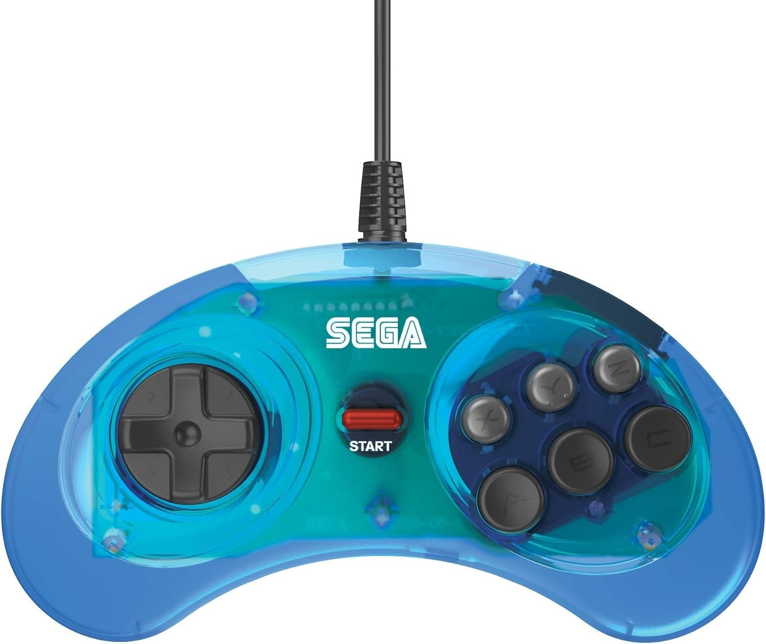 Retro-Bit Official SEGA Mega Drive 6-button Arcade Pad Blue [Importación inglesa]
