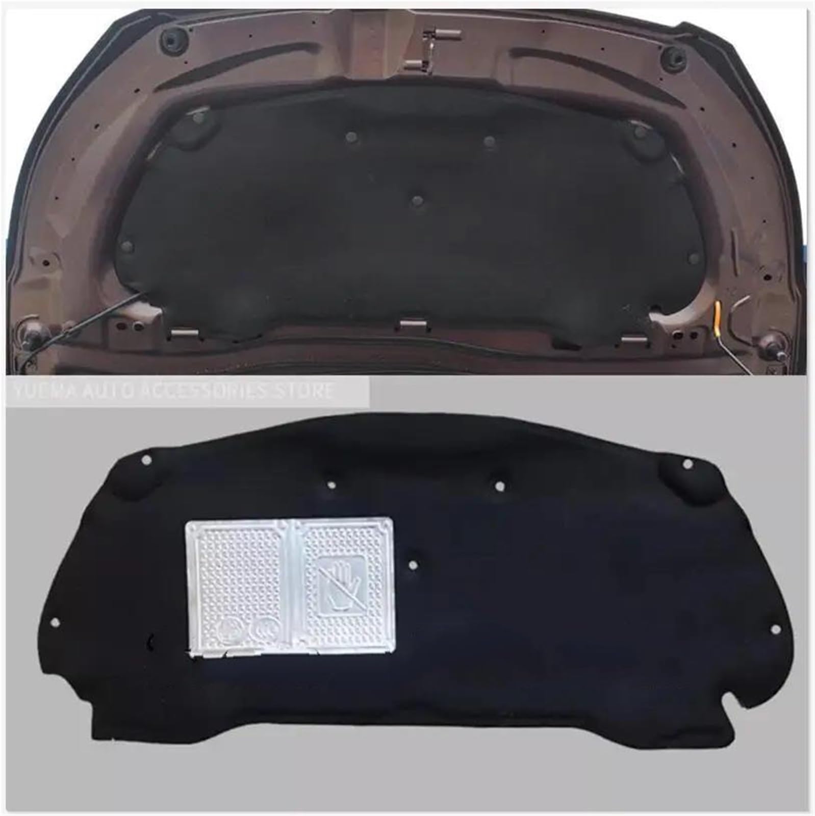 Isolation Thermique et phonique en Coton pour Capot de Voiture Peugeot (2008-2018).