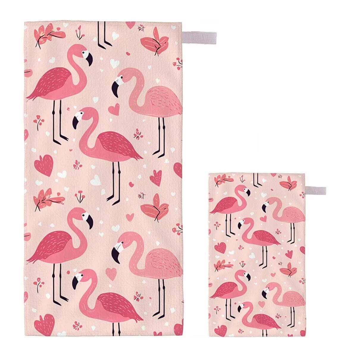 Telo Mare XXL 220x100cm/35x70cm, 2 Set Telo Mare Microfibra Rosa Asciugamano Palestra Uomo, Antisabbia, Leggero, Asciugatura Rapida, Teli da Spiaggia Grandi Accessori per Camping Natation Yoga I-87