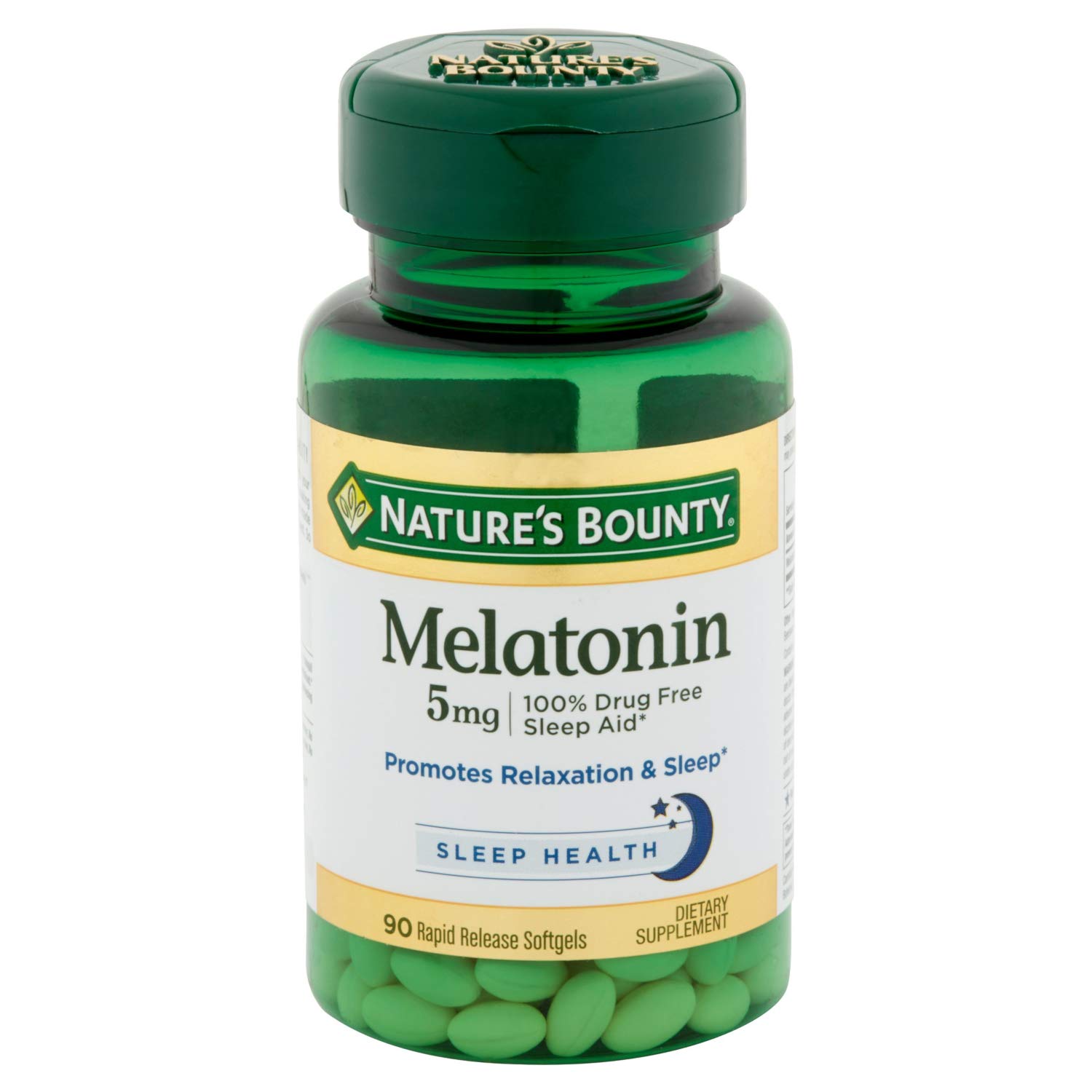 nature's bounty melatonin super strength -- 5 mg - 90 softgels