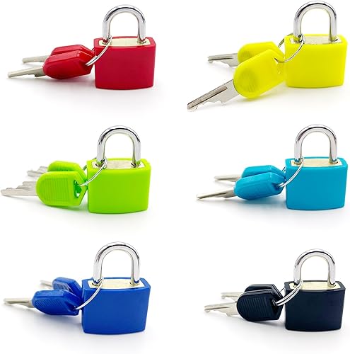 6 unidades, cerraduras de maleta, candado pequeño, cerradura de casillero con llave, mini cerraduras con llaves, perfecto para asegurar mochilas,