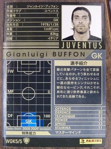 Amazon.co.jp: WCCF 08-09キラ WGK5 ジャンルイジ・ブッフォン