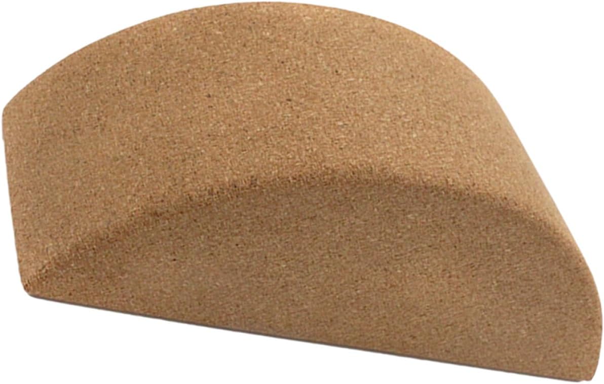 Cabilock Cork Yoga Balance Brick Half Moon Non-Skid Core Muscle Training Block Small Yoga Exercise Supportive Tool for Stability and Daily Practice