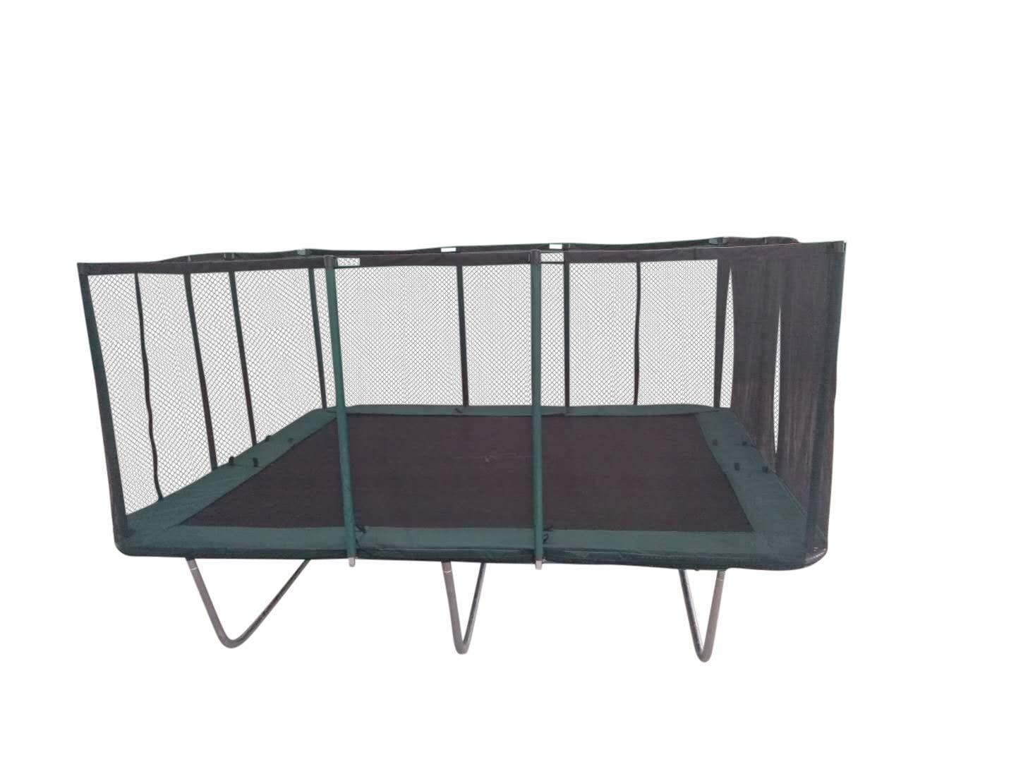 Happy Trampoline - Galactic Xtreme Gymnastic Rectangle Trampoline with Safety Net Enclosure - Heavy Duty Commercial Grade - 550 lbs Jumping Capacity on Frame & Springs, 14 X 16 Ft