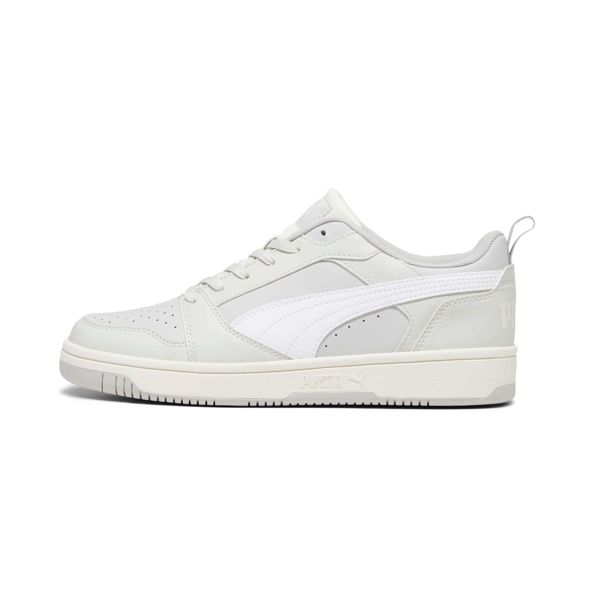 PUMA Rebound V6 Low Unisex Sneaker, Mehrfarbig Ash Gray Puma White Sedate Gray Warm White, 42 EU