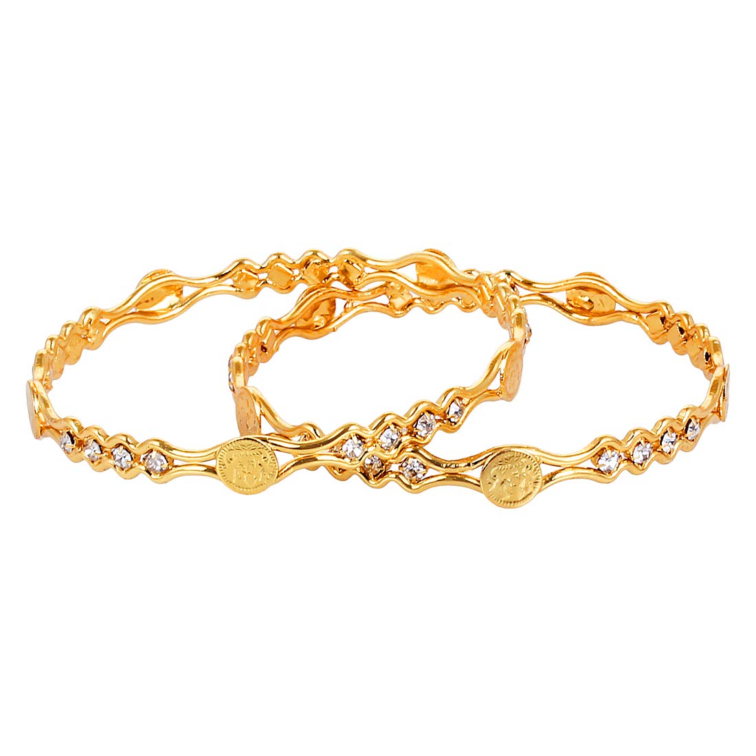 Plated Bracelet Bangles Set For Women (2.4)