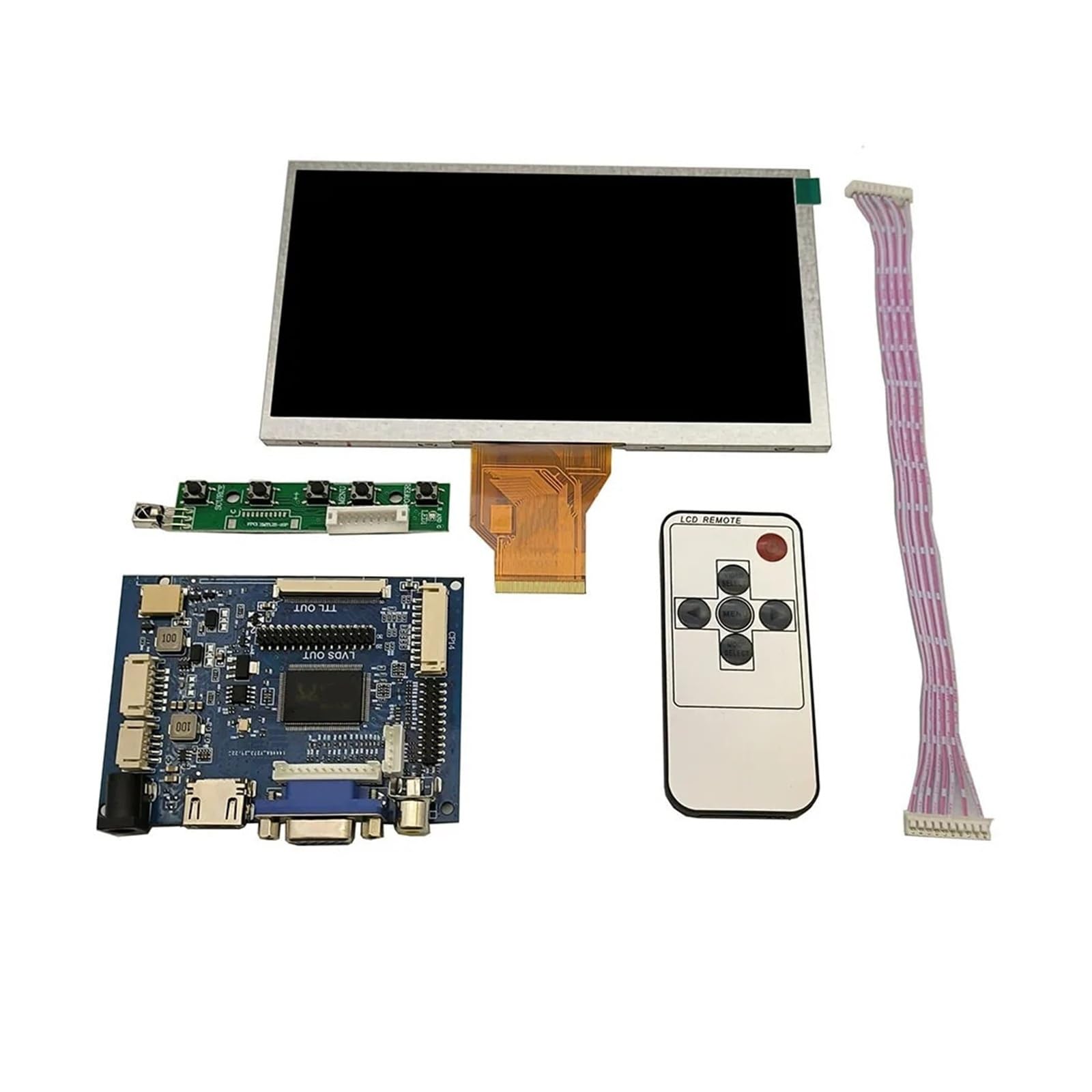 Schermo LCD Da 7,0" AT070TN90 AT070TN92 AT070TN93 AT070TN94 Con Scheda Driver Controller HDMI+VGA+AV(TN90 LCD and Board)