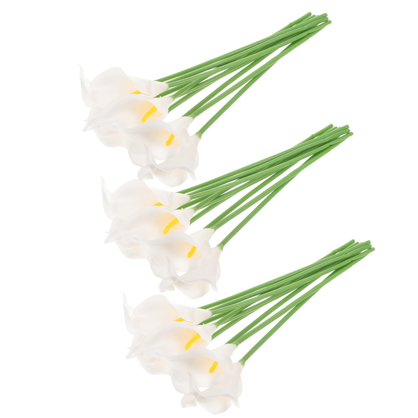 Fleurs de lys calla pour mariage élégant | Bouquet artificiel de 30 pièces