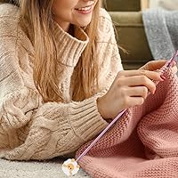 Vista 3 de WEBEEDY Tapones de aguja de tejer de oveja, protectores de punta de aguja, protectores de punta de tejer pequeños, tapas de extremo de aguja