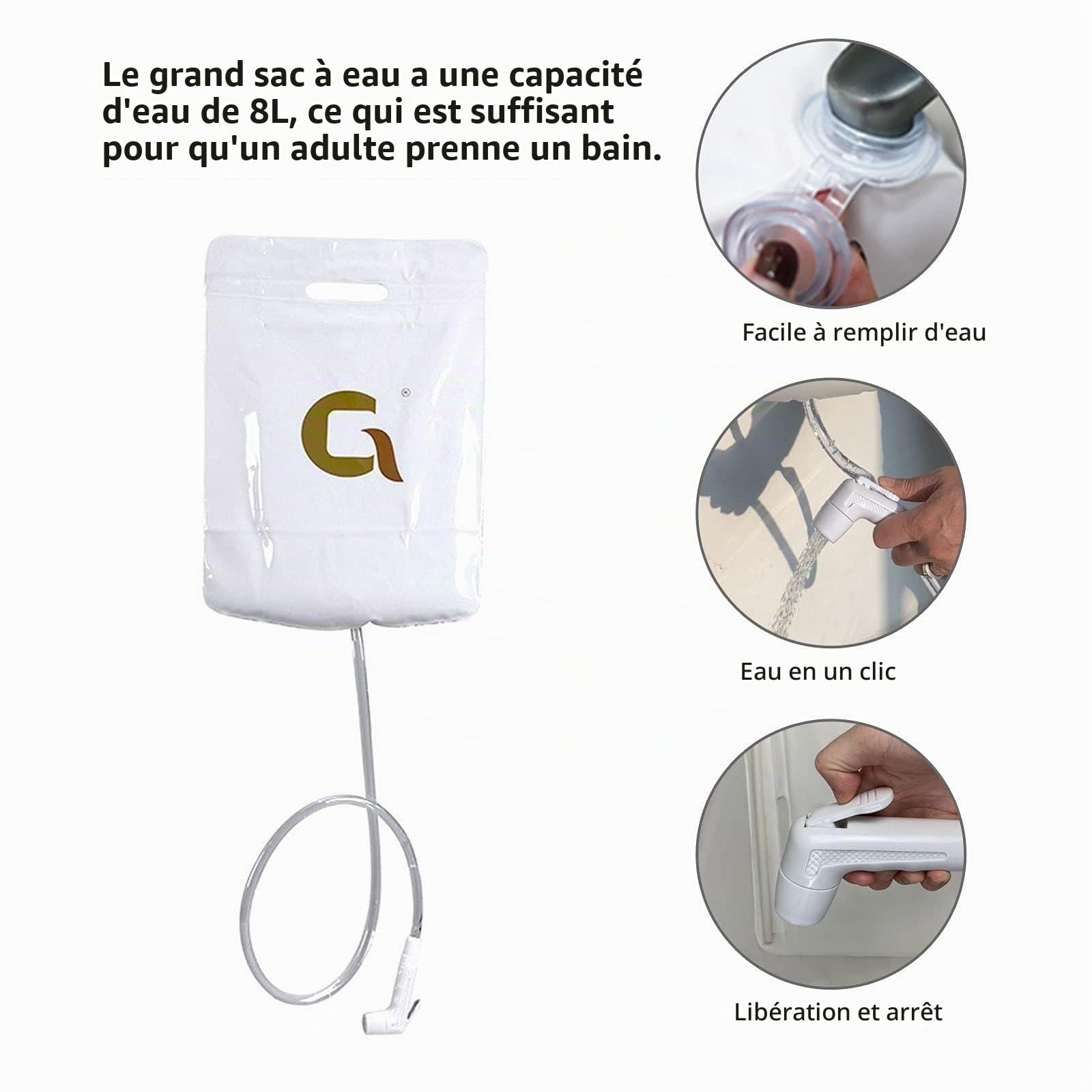 Kit De Baignoire De Douche Gonflable Médicale, Aide Au Bain Dans Le Lit Pour Patient Handicapé, âgé, Alité Ou Blessé, Baignoire Portable En PVC Au Lit Avec Pompe à Air électrique, Sac à Eau