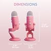 Logitech G Blue Yeti USB Microphone for Recording, Streaming, Gaming, Podcasting on PC and Mac, Condenser Mic for Laptop or Computer with Blue VO!CE Effects, Adjustable Stand - Pink