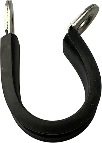 Miniatura 5 de Abrazadera de tubo de manguera de acero inoxidable con forro de goma de 0.47 pulgadas  0.472 in, paquete de 2