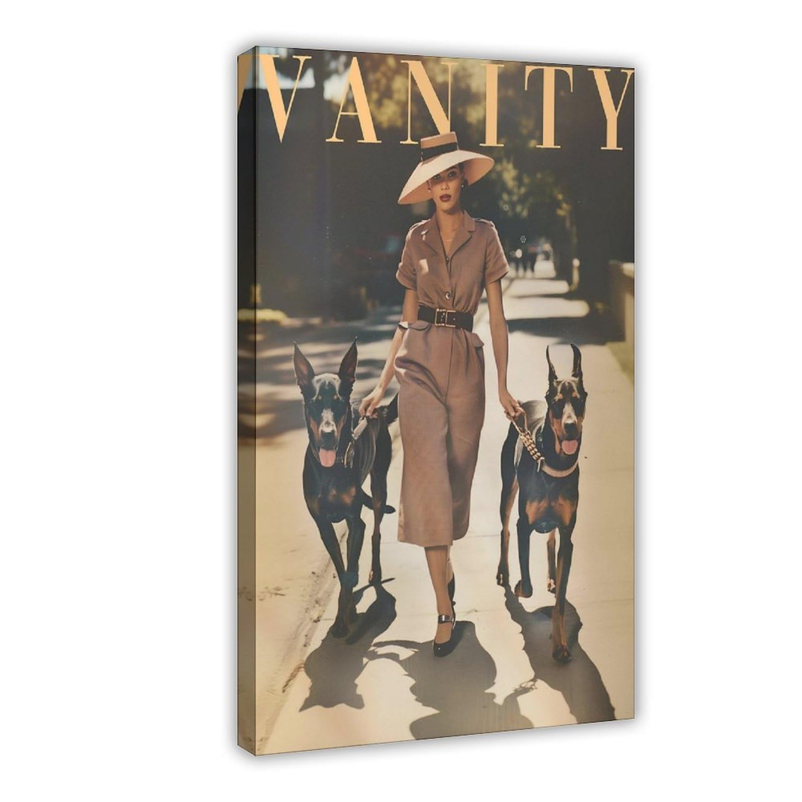Utgn Vintage Vogue Styled Magazine Canvas Poster Bedroom Decor Landscape Decor Gift 08X12inch(20X30cm)