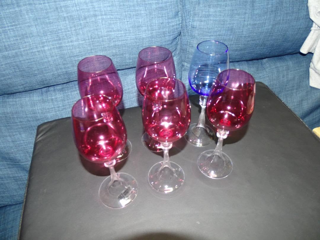 ベネチアングラス赤いガラス製ワイングラス ◇ ベネチアングラス