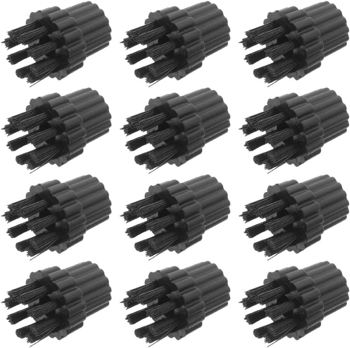 ABOOFAN 12pcs Universal Nylon Brush Heads for Steam Cleaner Replacement Parts Multi-Purpose Steam Cleaner Accessories for Bathroom and Hard Surfaces