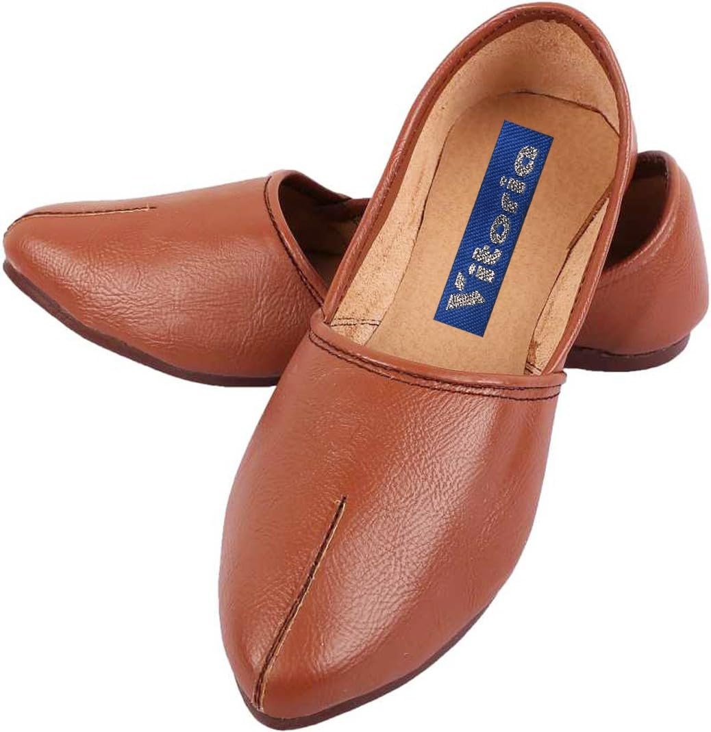Mojaris for Men | Shoes for Men with PU Sole | Comfortable & Lightweight |Durable & Trendy Design | Color : Tan | Size : 6, GP_VTR_6001JalsaTan_6 | Size : 6 (R2SGPVTR6001JalsaTan6)-image-41