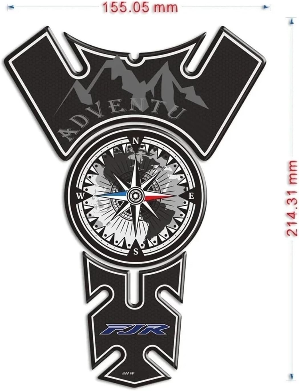 Motorcycle Tank Sticker for YA&MAHA FJR1300 Tank Pad Protection 3D Decal Fuel Gas Anti-Slip Adventure Motorcycle Stickers Decals.