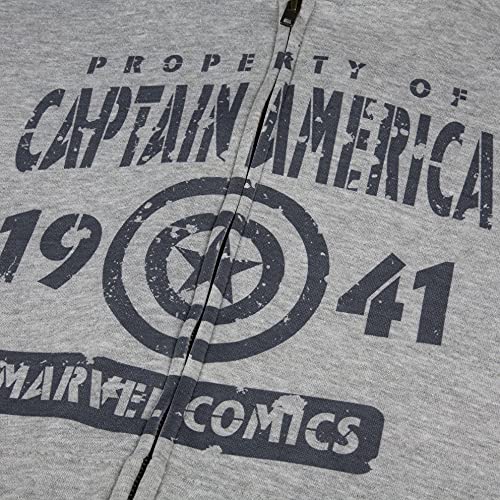 Marvel Property of Zipped Hood Felpa con