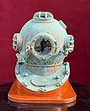 Casco de buceo antiguo Mark V US Navy Marine Deep Sea Scuba Helmet