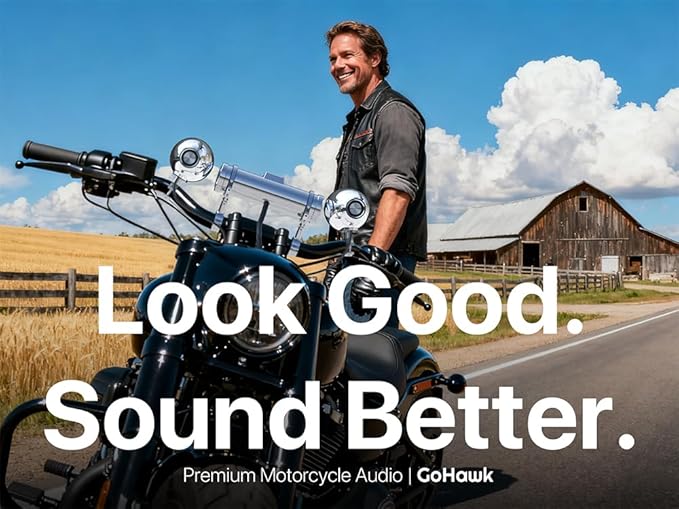 GoHawk Parlantes Bluetooth para Moto | Sistema Estéreo 8 Parlantes miniatura 9