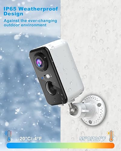 Miniatura 7 de Cámaras inalámbricas para seguridad en el hogar al aire libre, visión nocturna a color 2K alimentada por batería, foco de cámara de seguridad WiFi,