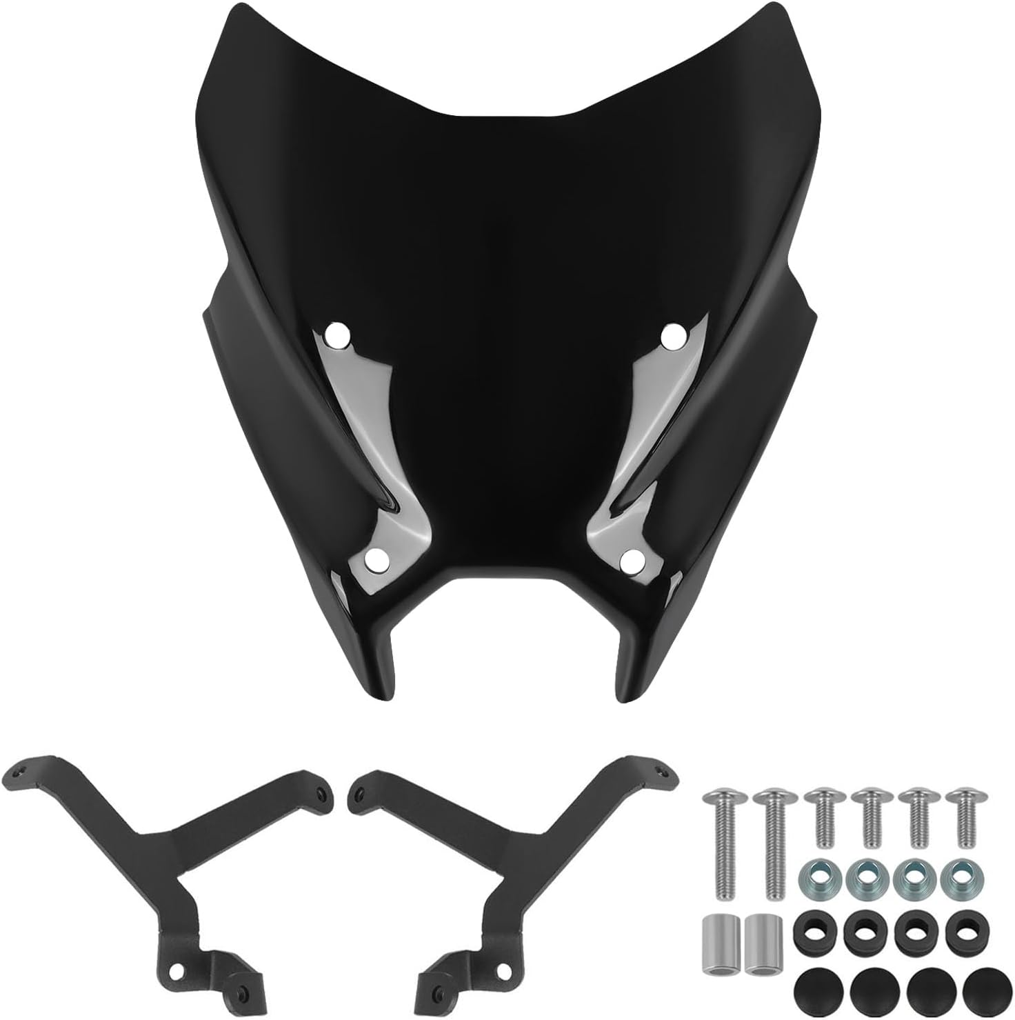 Motorcycle Windscreen Windshield Replacement for Yamaha MT09 SP MT-09 SP 2025 2026 PC Windscreen Double Bubble (Black)