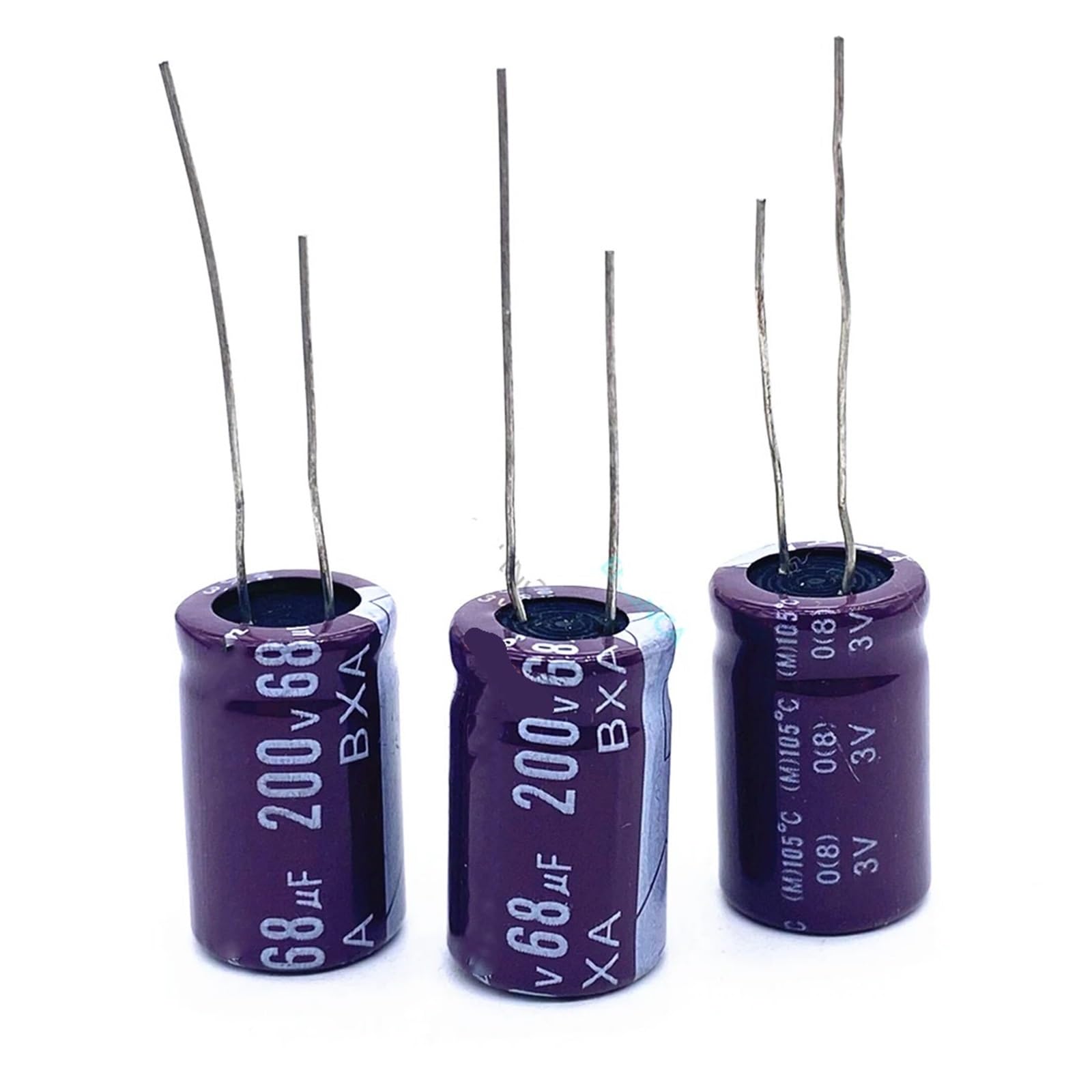 Condensateur aluminium 68UF 200V T24 de 13x20mm pour réparation électronique xiaguolingsm