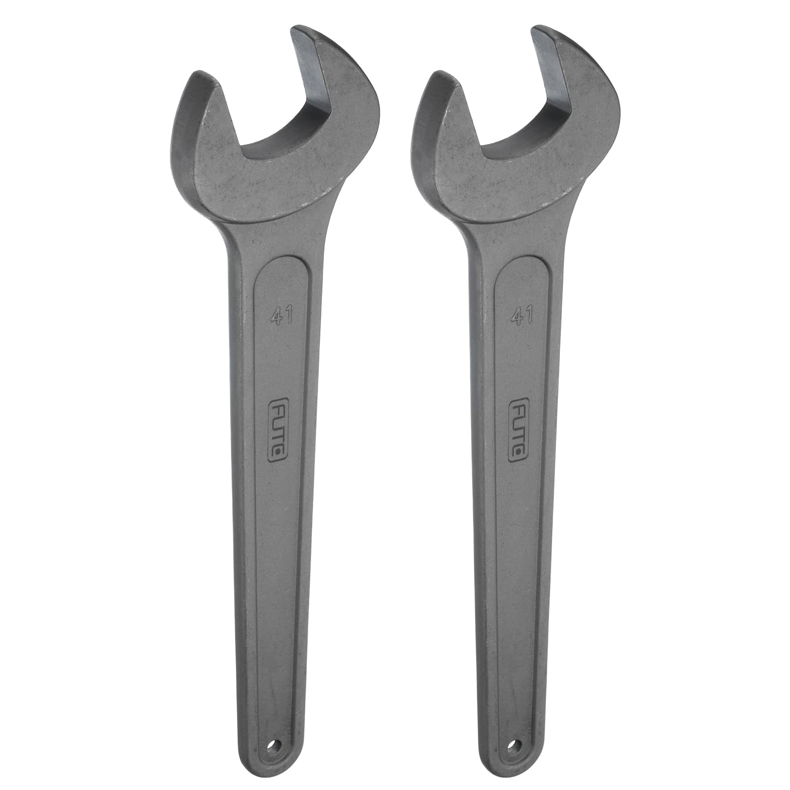 HARFINGTON 2pcs Single Open Ended Spanner Wrench, 41mm, Thicken Carbon Steel Open End Wrench Tool for Automotive Repair and Furniture Assembly, Grey