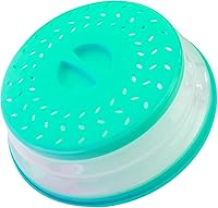 Vista 12 de Cubierta plegable para salpicaduras de microondas, cubierta de plato de microondas con ventilación de vapor, silicona y plástico sin BPA