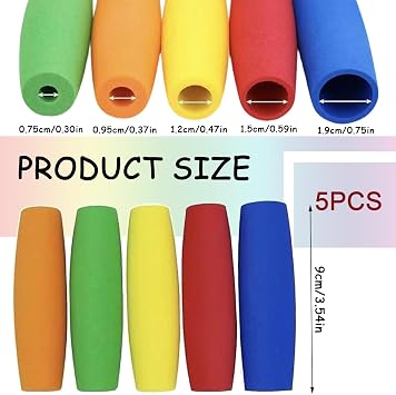 Foam Built-Up Handle Grips for Parkinson's, Arthritis Aids for Hands, Soft Non-Slip Grip Sleeves, Adaptive Utensil Handles for Cutlery, Toothbrush, Pens, Ideal for Elderly & Rehabilitation Users