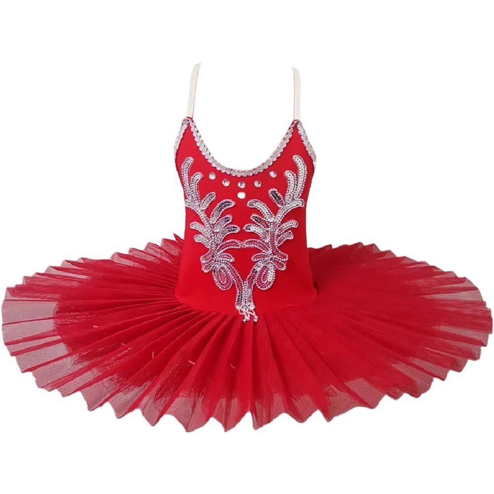 Robe de danse bouffante à bretelles et costume de ballet adulte