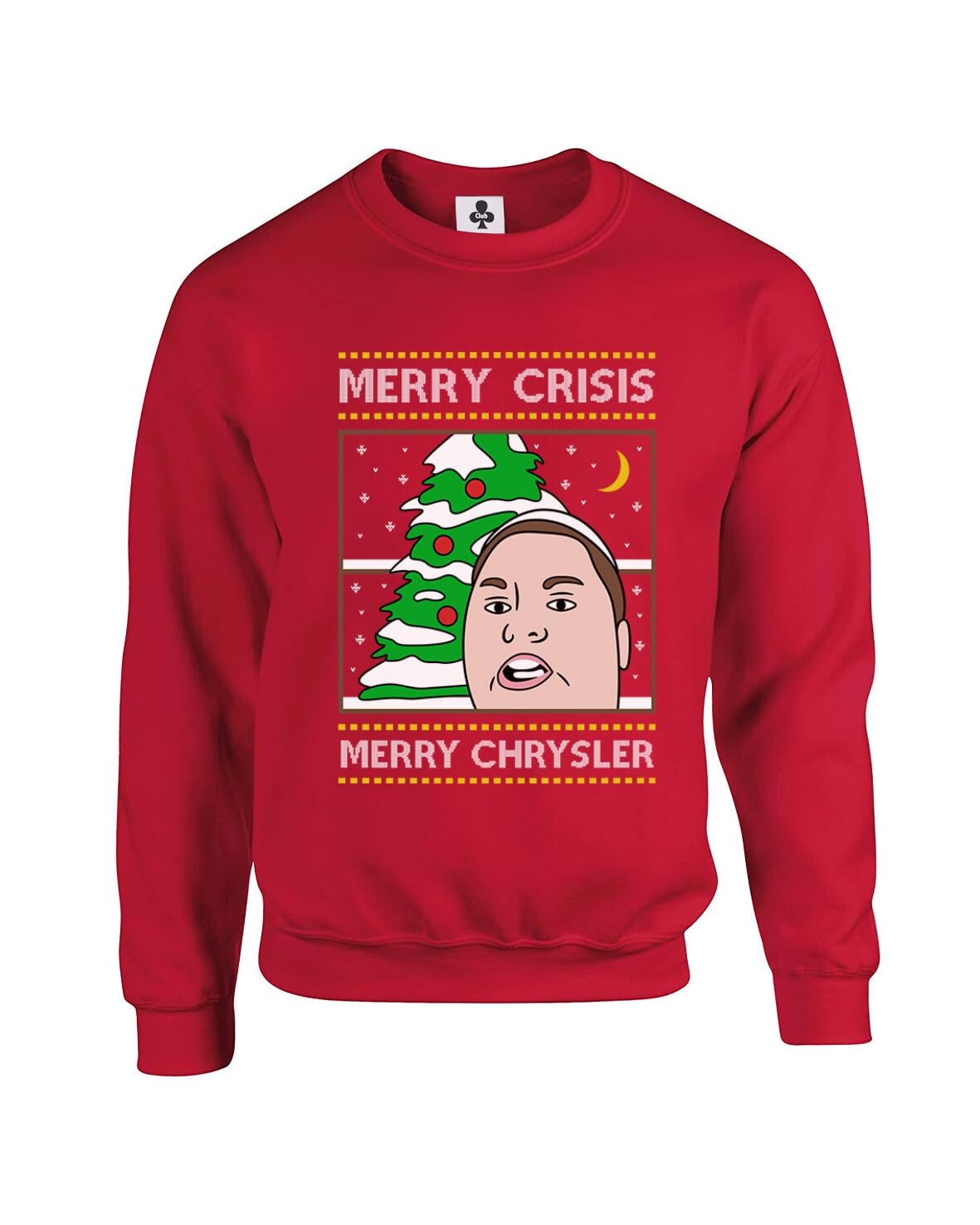 Taylor Brown Merry chrysler meme, merry crisis xmas christmas meme Unisex Funny Adults Sweatshirt Jumper Red