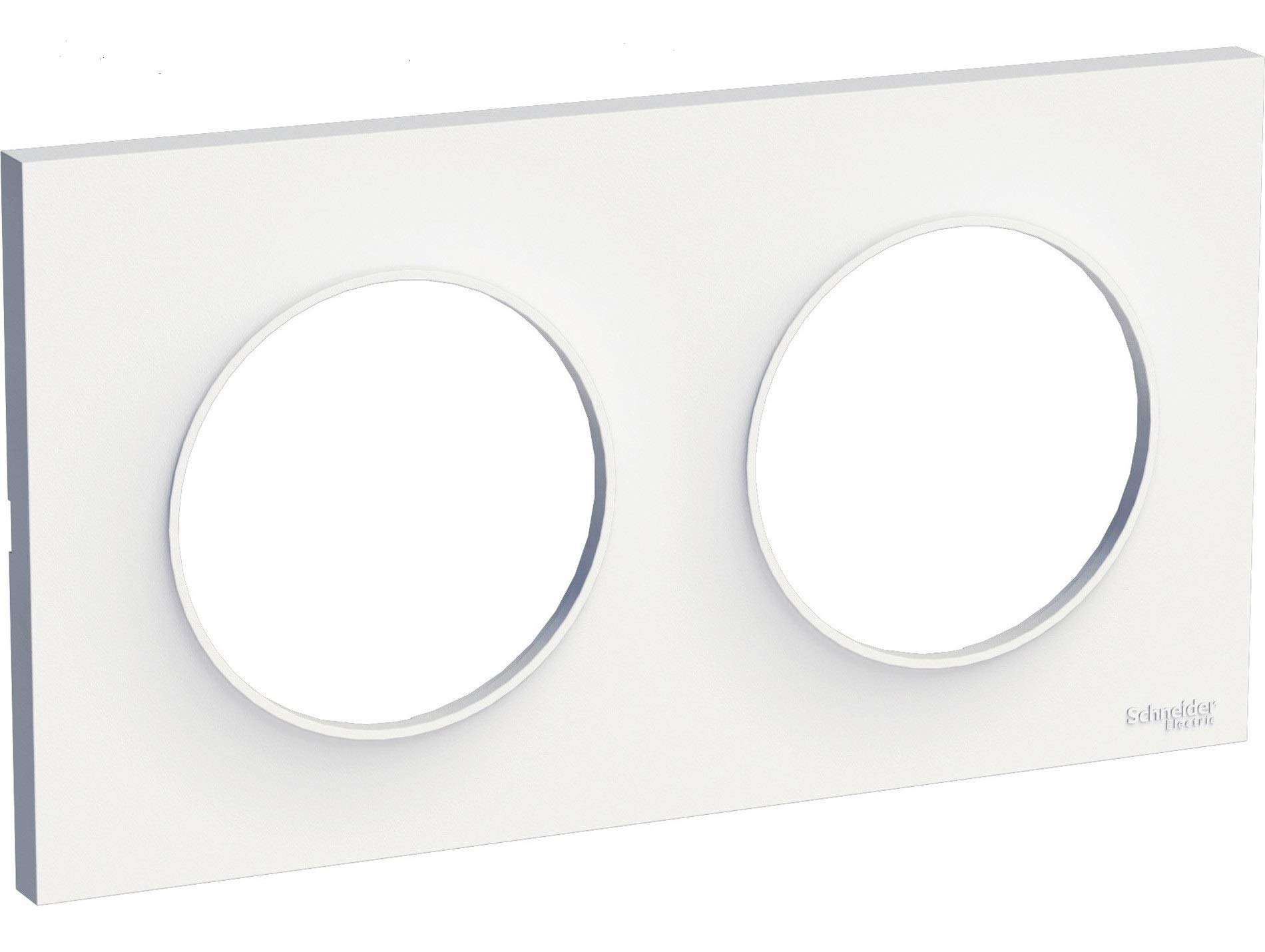 Schneider ODACE 2 Postes Plaque Blanche Pack de 10 Pièces