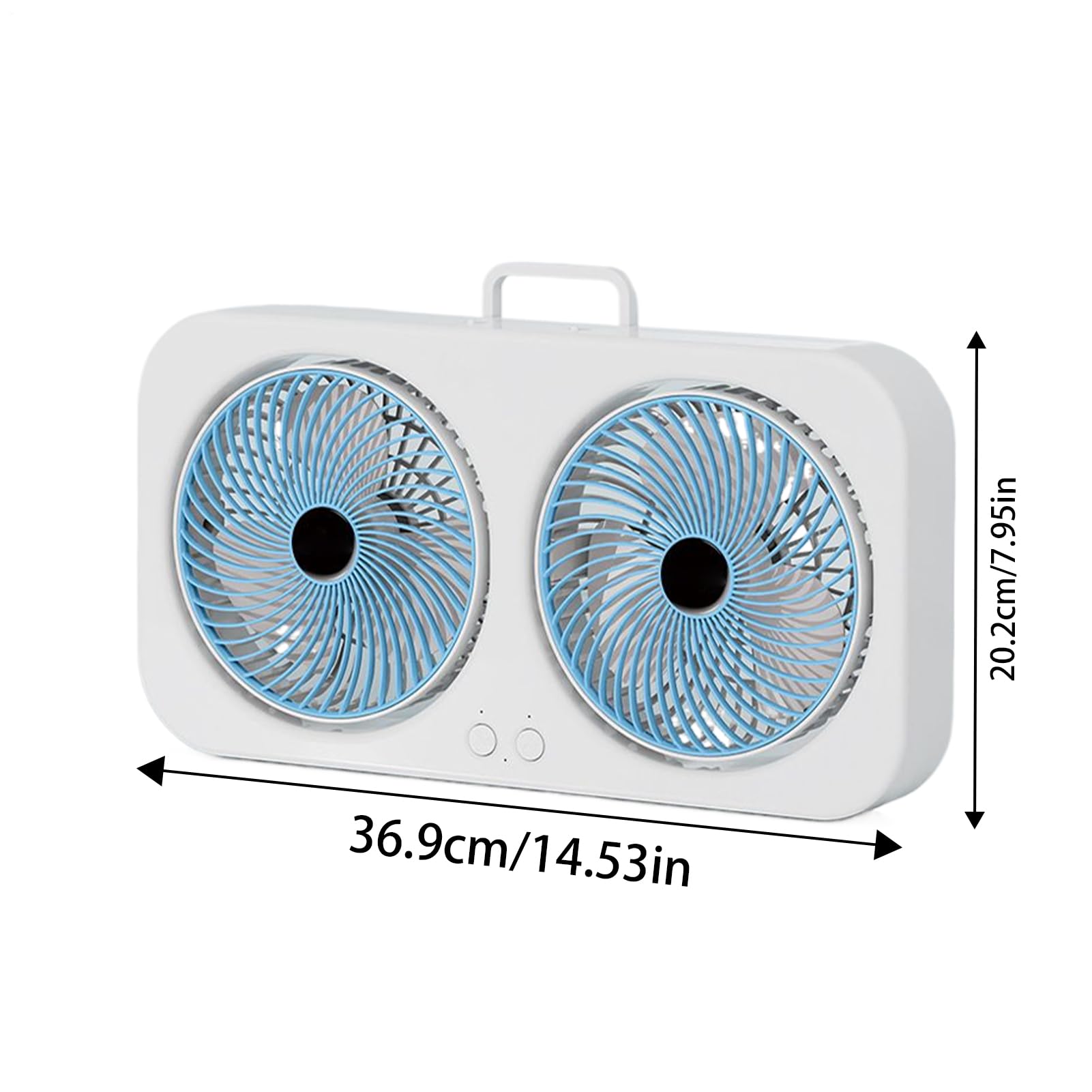 Schreibtischventilator,Luftkühler Mit Doppelkopf-Design & Tragbar - USB-Aufladbarer Leiser Ventilator Mit Aufhängefunktion Für Camping, Reisen, Zelt, Büro, Fitnessraum & Kinderzimmer