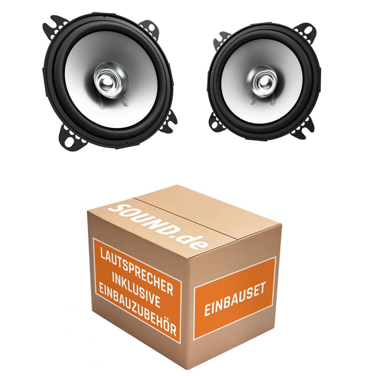 Lautsprecher Boxen passend mit Kenwood KFC-S1056-10cm Koax Auto Einbauzubehör - Einbauset passend für Mercedes 190 | W201 Front