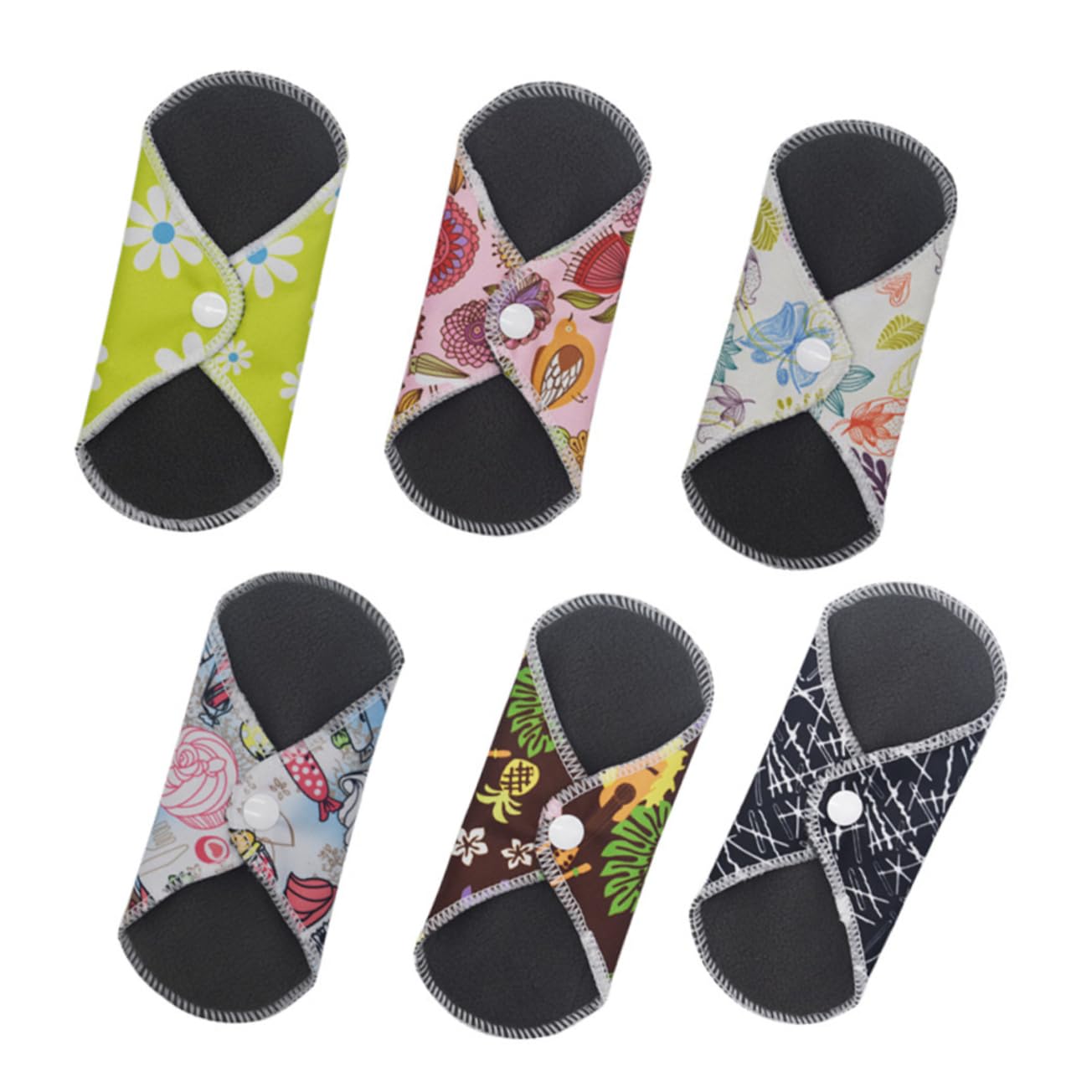 Beaupretty 2 Juegos De 7 Piezas Compresas Menstruales Para Durante La Noche Bragas Reutilizable Revestimientos Cambiando Almohadilla De Remojo Absorbente Almohadilla De Toalla