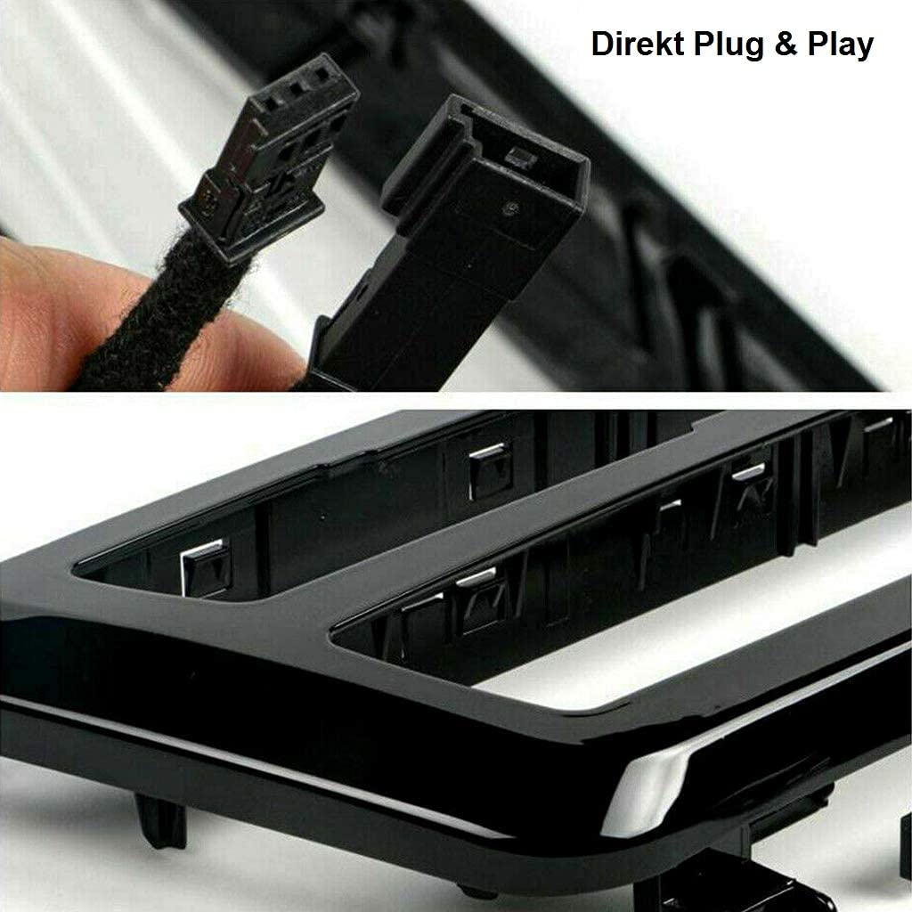Ambientebeleuchtung Ambiente Light Strip-Beleuchtungsblende kompatibel mit BMW 3 4 Series F30 F31 F34 F82 M3 M4 Atmosphärenlicht Blende Ambientebeleuctung (Schwarz)
