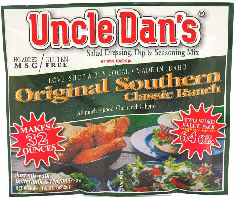 Uncle Dan's Dips, Seasonings and Salad Dressings Mix Packets - Ranch - For the Perfect Homemade Flavor in Your Dry Rubs, Pasta Sauces & Marinades | Twin Pack
