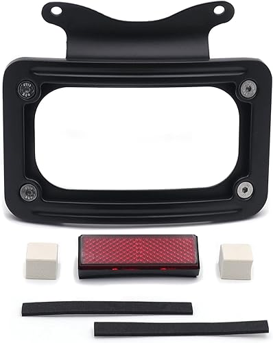 Miniatura 7 de HTTMT MT389-BK - Soporte curvado para placa de matrícula de color negro, compatible con FLHX, FLHXS, FLHXSE, FLTRX, FLTRXS y FLHXSE '10-'12 (Street