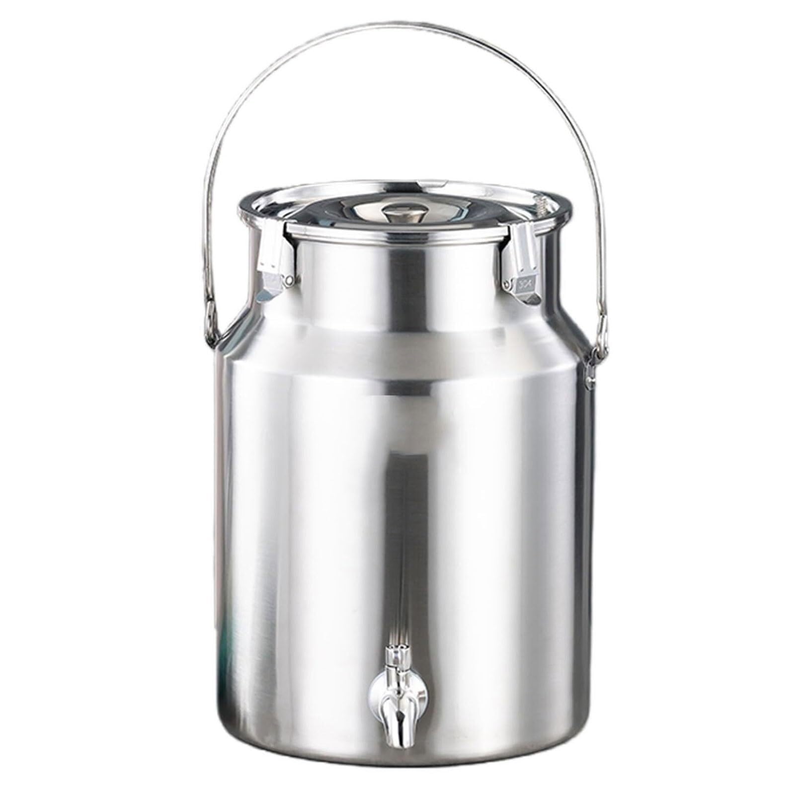 AYCDL Stainless Steel Water Jug, 304 Stainless Steel Milk Can with Faucet, Bucket with Spigot Tote Jug with Sealed Lid Heavy Duty for Milk and,10L