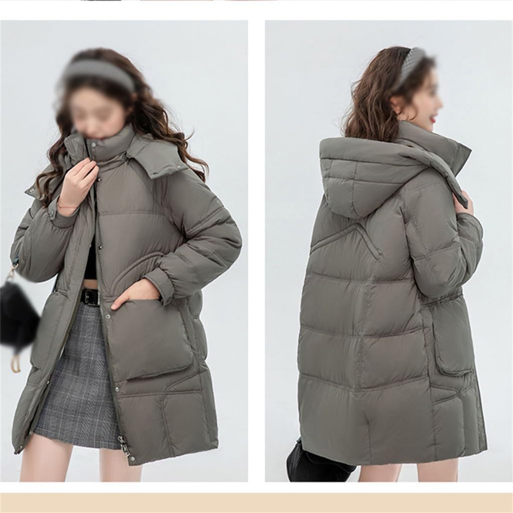 Down Jacket Women's Winter Jacket Female White Duck Down Medium-length Korean Version Of The Anti-season Down Jacket