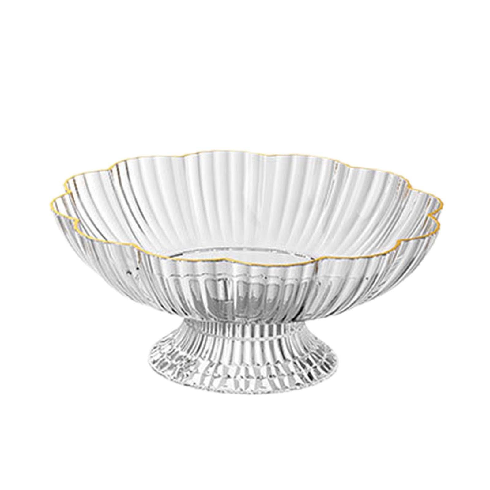 LOVIVER Fruit Bowl with Draining Holes Decorative Bowl Multifunctional Fruit Basket Holder for Kitchen Counter Office Home Decor, White