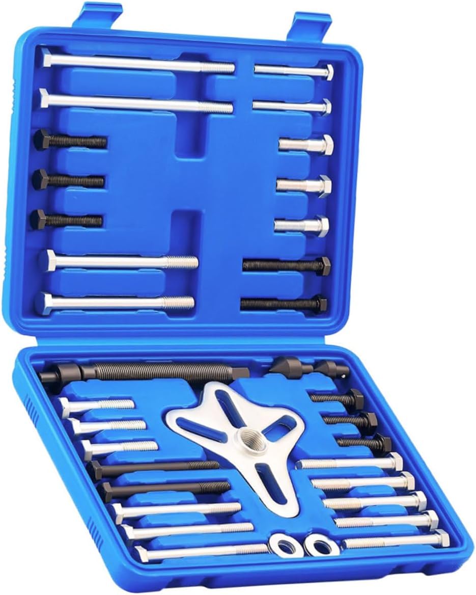 SOLUSTRE 46pcs Harmonic Puller Steering Wheel Disassembly Tool Kit for Cars Suvs and Pickups Remover for and Pulleys