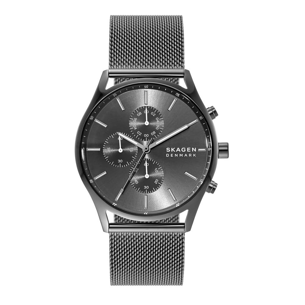 Holst Watch for Men, Quartz Chronograph Movement with Stainless Steel or Leather Strap