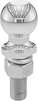 CURT 40020 2-Inch Chrome Trailer Hitch Ball - 6,000 lbs Capacity, 1x3 Inch Shank for Secure Towing