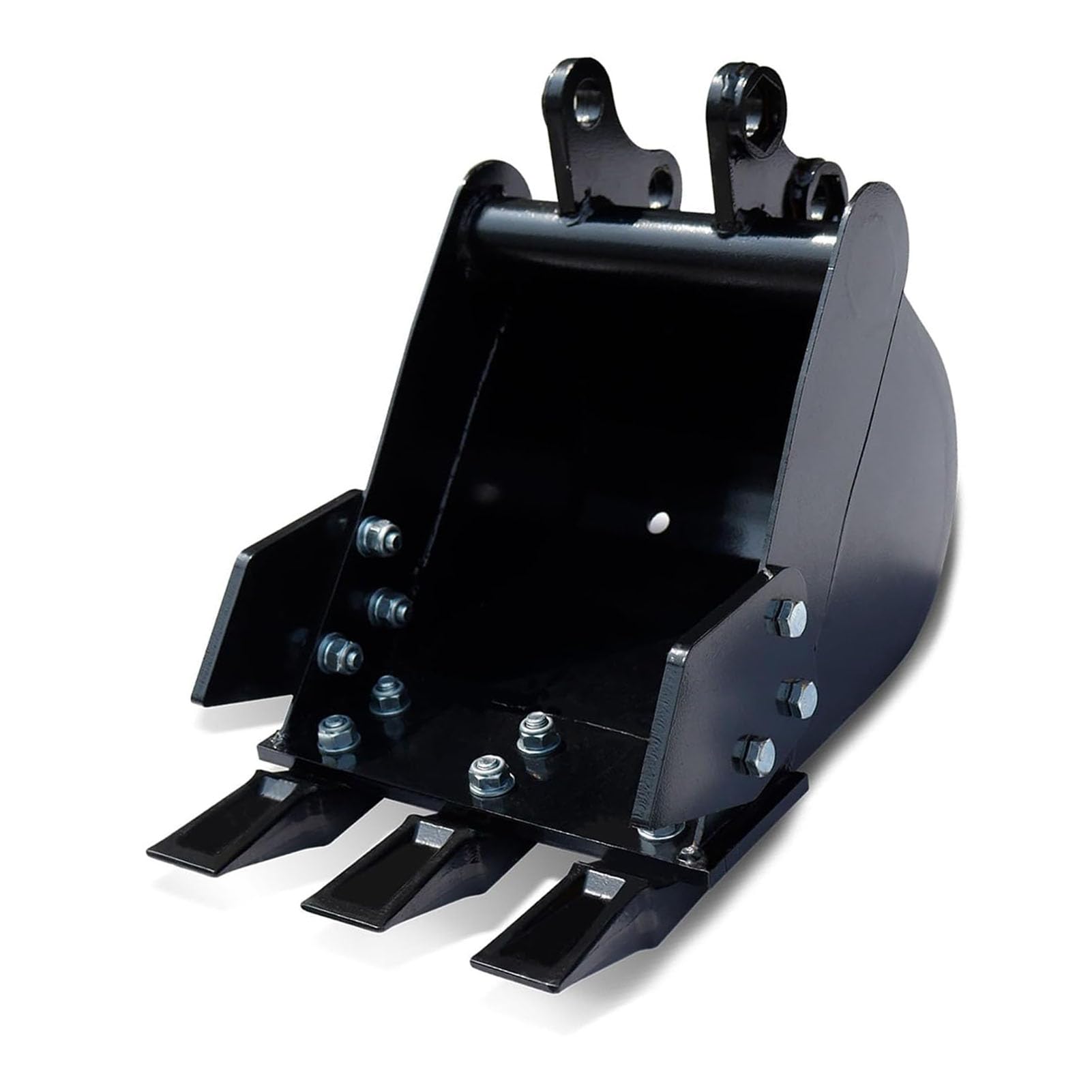 Kleiner Baggerlöffel aus Manganstahl, 300 Mm 12 Zoll Baggerlöffel mit Metallzähnen, Ideal für Kleine Bagger von 1 Bis 1,8 Tonnen, Grabenaushub, Garten- und Landschaftsbau