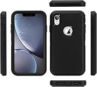 Vista 2 de MAXCURY Funda para iPhone XR, funda protectora de cuerpo completo resistente con absorción de golpes para iPhone 10R, parachoques de PC duro +